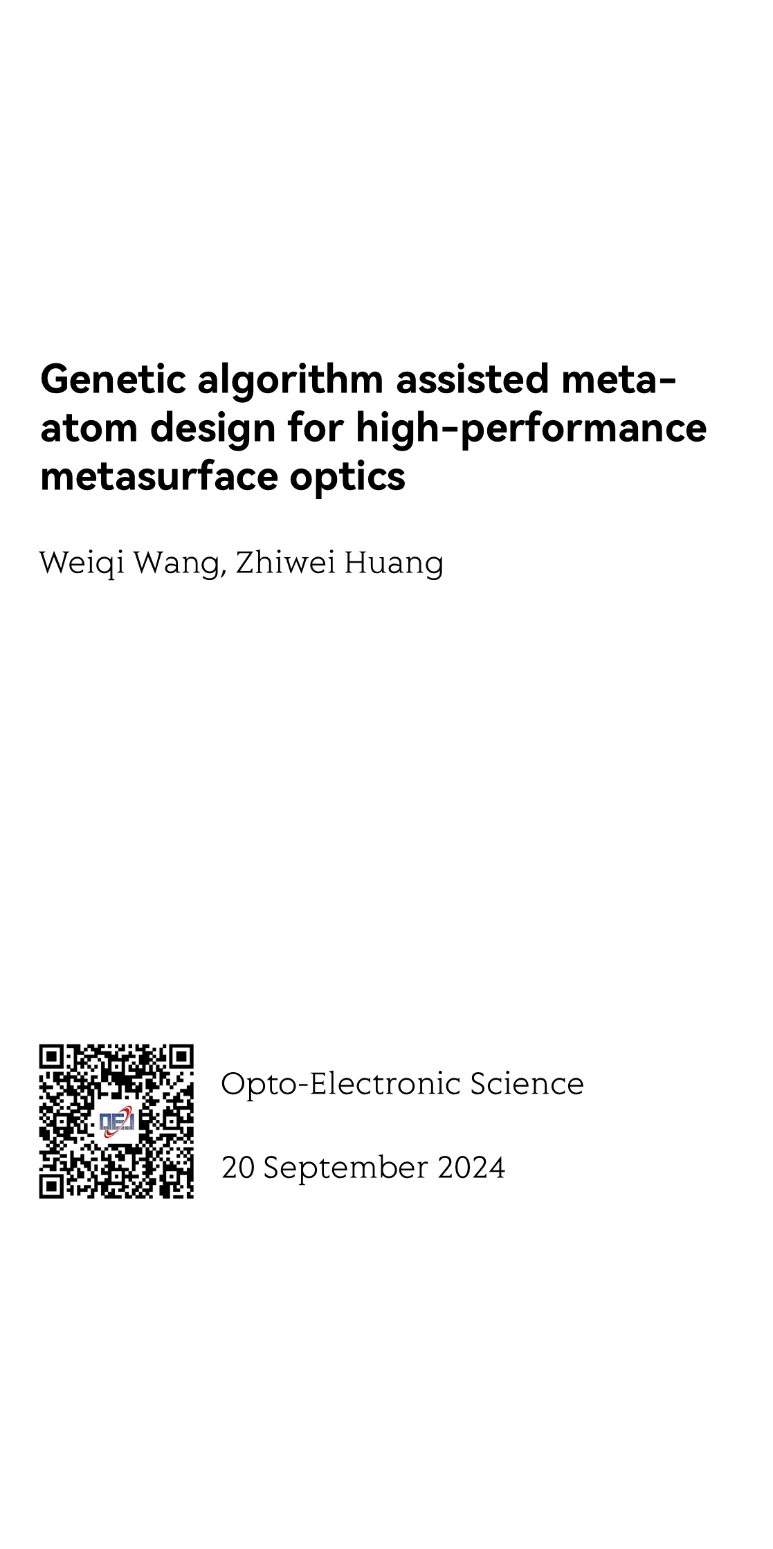 Opto-Electronic Science_1