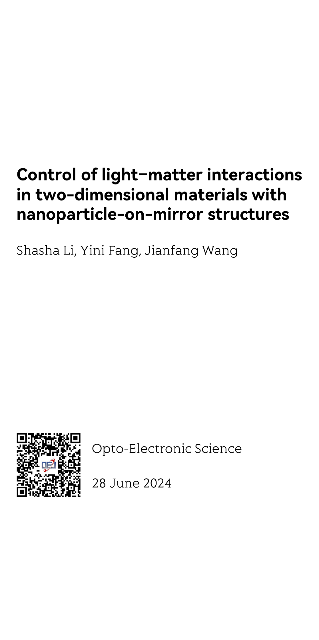 Opto-Electronic Science_1