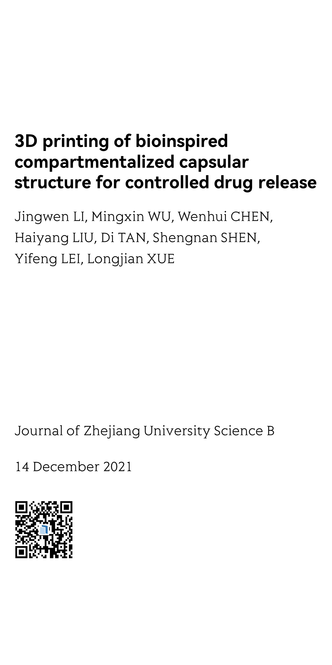 Journal of Zhejiang University Science B_1